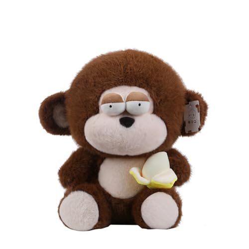 AQCQDQ AFFE Plüschtier Puppe Stofftier Niedlicher Gorilla Wurfkisse, zum Spielen und Kuscheln, Weiches Schmusetier für Mädchen, Jungen, Babysn (65 cm,Curry) von AQCQDQ