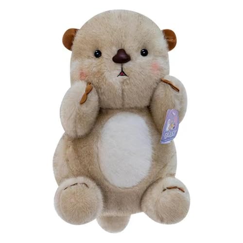 AQCQDQ Biber Plüschtier, Biber Kuscheltier, Otter Plüschtier, Kuscheltier Otter Plüschtier, Süßes Otter Spielzeug zum Kuscheln & Spielen, Süße Kuscheltiere für Jungen und Mädchen (20cm) von AQCQDQ