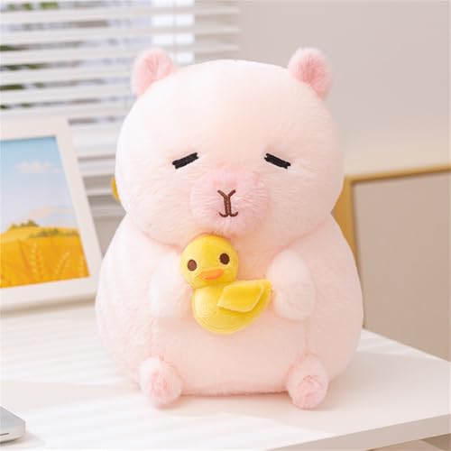 AQCQDQ Capybara Kuscheltier, Kawaii Capybara Plüsch Spielzeug, Cartoon Plüsch Puppe, Capybara Plüschtier, Geschenk für Jungen Mädchen (30 cm,Rosa) von AQCQDQ