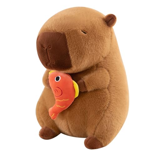 AQCQDQ Capybara Kuscheltier, Wasserschwein Kuscheltier, Capybara Plüschtier, Weich Capybara Kuscheltier, Super Weiche Gefüllte Capybara Stofftier Plüsch Puppe Für Kinder Home Deko (90CM,A) von AQCQDQ