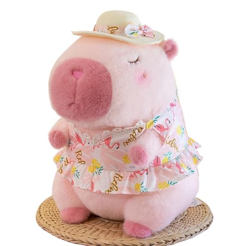 AQCQDQ Capybara Plüschtier, Niedliche Capybara Kuscheltier, Capybara Plushie Puppen, Super Weiche Wasserschwein Plushies Gefüllte Spielzeug Plüsch für Home Deko Kinder (23 cm,B) von AQCQDQ