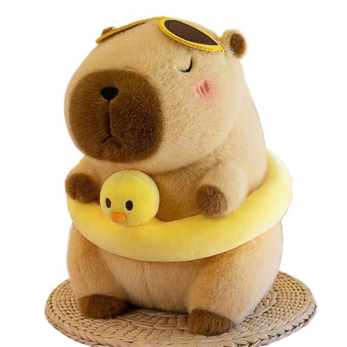 AQCQDQ Capybara Plüschtier, Niedliche Capybara Kuscheltier, Capybara Plushie Puppen, Super Weiche Wasserschwein Plushies Gefüllte Spielzeug Plüsch für Home Deko Kinder (23 cm,C) von AQCQDQ