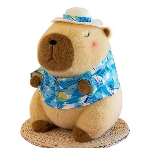 AQCQDQ Capybara Plüschtier, Niedliche Capybara Kuscheltier, Capybara Plushie Puppen, Super Weiche Wasserschwein Plushies Gefüllte Spielzeug Plüsch für Home Deko Kinder (23 cm,D) von AQCQDQ