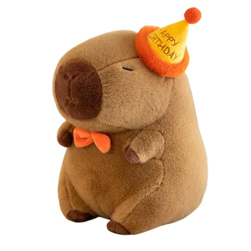 AQCQDQ Capybara Plüschtier, Niedliche Capybara Kuscheltier, Capybara Plushie Puppen, Super Weiche Wasserschwein Plushies Gefüllte Spielzeug Plüsch für Home Deko Kinder (23 cm,K) von AQCQDQ