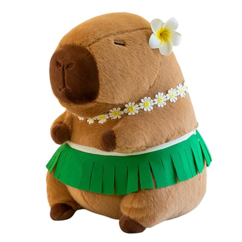 AQCQDQ Capybara Plüschtier, Niedliche Capybara Kuscheltier, Capybara Plushie Puppen, Super Weiche Wasserschwein Plushies Gefüllte Spielzeug Plüsch für Home Deko Kinder (30 cm,F) von AQCQDQ