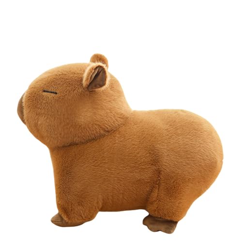 AQCQDQ Capybara Plüschtier Capybara Hausschuhe Puppe Niedlicher Capybara Stofftier, zum Spielen und Kuscheln, Geschenk für Kinder Mädchen (30 cm,Capybara) von AQCQDQ