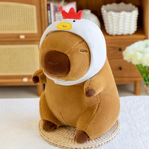 AQCQDQ Capybara Puppen Wasserschwein Stofftier, Niedliche Capybara Plüschtier, Simulation Wasserschwein Kuscheltier, Capybara Kissen Puppe Spielzeug Geschenk für Kinder (35cm) von AQCQDQ