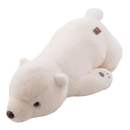 AQCQDQ Eisbär Kissen Lang, Eisbär Kuscheltier Plüschtier, Simulation Eisbär Puppe, Niedlichen Weißer Eisbär Plushie Gefüllte Spielzeug, Flauschig Stofftier Plüsch Für Home Deko Kinder (80 cm,Weiß) AQCQDQ Eisbär Kissen Lang, Eisbär Kuscheltier Plüschtier, Simulation Eisbär Puppe, Niedlichen Weißer Eisbär Plushie Gefüllte Spielzeug, Flauschig Stofftier Plüsch Für Home Deko Kinder (80 cm,Weiß) von AQCQDQ