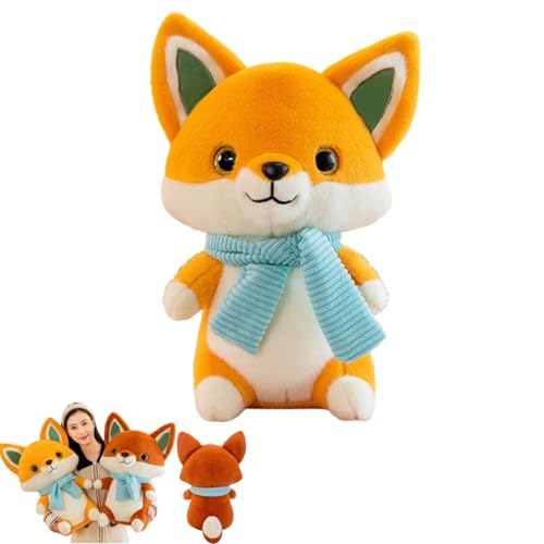 AQCQDQ Fuchs Kuscheltier, Fuchs Plüschtier Kawaii, Fuchs Kuscheltier Riesen Stofftier Niedliches Plüschtier zum Kuscheln und Spielen, für Kinder & Erwachsene (40cm,Gelb) von AQCQDQ