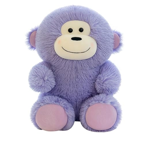 AQCQDQ Gorilla Kuscheltier Orangutan Affen Plüschtier, King Kong Spielzeug KusPuppe Stofftier, zum Spielen und Kuscheln, Weiches Schmusetier für Mädchen, Jungen, Babysn (55 cm,Lila) von AQCQDQ