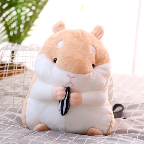 AQCQDQ Hamster Plüschtiere, Niedlicher Kuscheliger Dicker Hamster Kuscheltier, Meerschweinchen Kuscheltier, Weich Kuscheltiere Puppe Spielzeug Dekor (25cm,Curry) von AQCQDQ