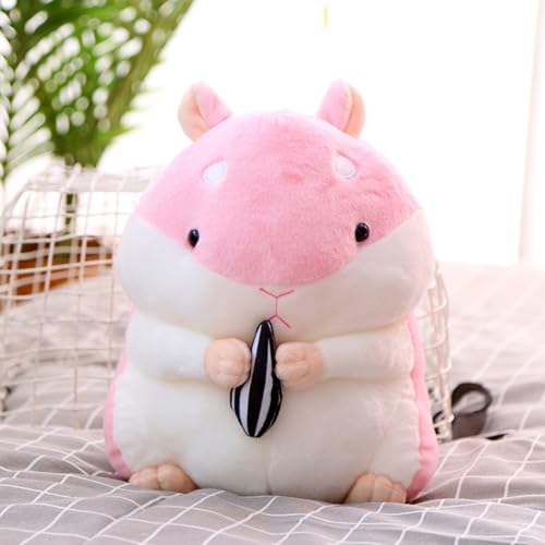 AQCQDQ Hamster Plüschtiere, Niedlicher Kuscheliger Dicker Hamster Kuscheltier, Meerschweinchen Kuscheltier, Weich Kuscheltiere Puppe Spielzeug Dekor (25cm,Rosa) von AQCQDQ