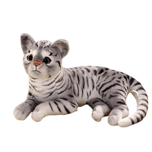 AQCQDQ Katzen-Spielzeug für Kinder, 29 cm Simulation kurzhaarige niedliche Katzenpuppe, Kawaii Flauschiges Plüschspielzeug, Plüschspielzeug, kuscheliges Spielzeug für Kinder. (36 cm,Black Stripes) von AQCQDQ