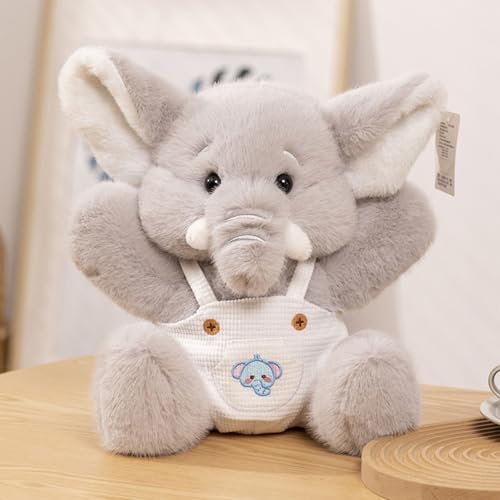 AQCQDQ Kinder Elefant Plüsch Puppe Baby Spielzeug und Plüschtier Elefant Kuscheltier für Jungen, Weiche und kuschelige Stofftiere, zum Kuscheln, Spielen und Schlafen (23 cm,Sitzposition-grau) von AQCQDQ