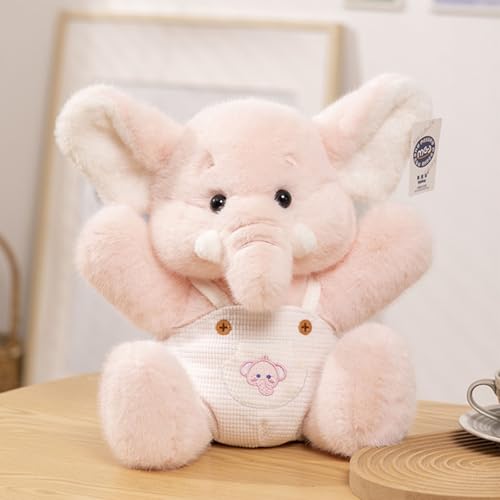 AQCQDQ Kinder Elefant Plüsch Puppe Baby Spielzeug und Plüschtier Elefant Kuscheltier für Jungen, Weiche und kuschelige Stofftiere, zum Kuscheln, Spielen und Schlafen (32 cm,Sitzposition-Rosa) von AQCQDQ