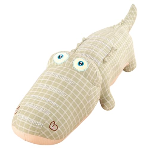 AQCQDQ Krokodil Stofftier Krokodil Kuscheltier Plüsch Krokodil Alligator Plüsch Spielzeug Krokodil Spielzeug Kissen Geschenk für Kinder (85cm,grün) von AQCQDQ