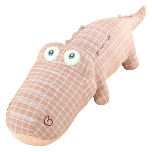 AQCQDQ Krokodil Stofftier Krokodil Kuscheltier Plüsch Krokodil Alligator Plüsch Spielzeug Krokodil Spielzeug Kissen Geschenk für Kinder (85cm,rosa) von AQCQDQ