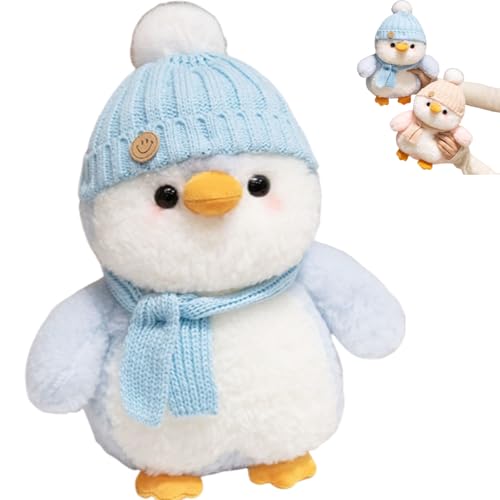 AQCQDQ Kuschel Pinguin,Penguin Cuddly Toy, Pudgy Penguins Plush,Penguin Stuffed Toy zum Kuscheln und Spielen für Kinderzimmer,Couch,Auto,Bett (30 cm,Blue) von AQCQDQ