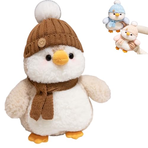 AQCQDQ Kuschel Pinguin,Penguin Cuddly Toy, Pudgy Penguins Plush,Penguin Stuffed Toy zum Kuscheln und Spielen für Kinderzimmer,Couch,Auto,Bett (30 cm,Brown) von AQCQDQ