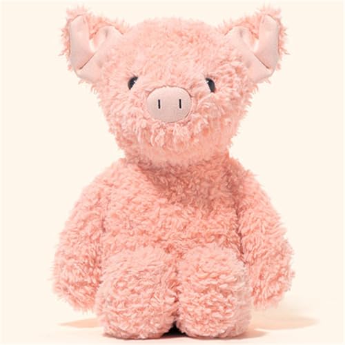 AQCQDQ Kuscheltier AFFE, Kuscheltier Fuchs, Stofftier Puppe, Kaninchen Plüschtier, Kuscheltier Schwein Rosa, Schmusetier Für Kuscheltierliebhaber, Flauschiger Stofftier Zum Spielen (Ferkel) von AQCQDQ