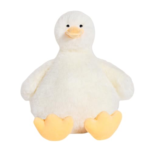 AQCQDQ Kuscheltier Ente, Weiche Plüschente Ente zum Kuscheln und Spielen, Süßes Spielzeug Puppe für Kinder, Mädchen und Jungen (20 cm,Weiß) von AQCQDQ