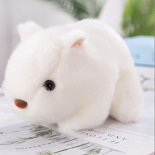 AQCQDQ Kuscheltier Hamster, 25 cm Hamster Kuscheltiere Plushies, Flauschiges Stofftier, Geeignete Plüschspielzeuggeschenke für Kinder, Familie, Freunde (20 cm,Weiß) von AQCQDQ