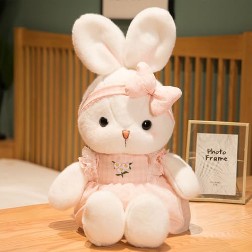 AQCQDQ Kuscheltier Hase, Stofftier Aus Weichem Plüsch, Niedliches Plüschtier, Flauschiges Stofftier Zum Kuscheln Und Spielen, Kuscheltier Für Mädchen Und Jungen, Waschmaschinenfest (50cm,Rosa) von AQCQDQ