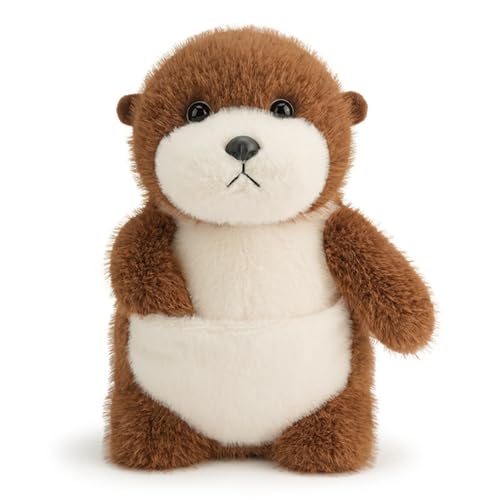 AQCQDQ Kuscheltier Otter, Plüschtier Otter, Weiches Süßes Otter Spielzeug für Kuscheln und Spielen Kinder Mädchen und Jungen (23 cm) von AQCQDQ