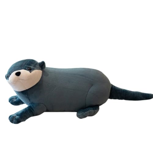 AQCQDQ Kuscheltier Otter Plüsch Spielzeug, Niedlichen Otter Plüschtier, Simulation Otter Plüschtier Otter Stofftier Spielzeug KissenPlüschpuppe Stofftier Umarmungskissen Weihnachten (40 cm,Blau) von AQCQDQ