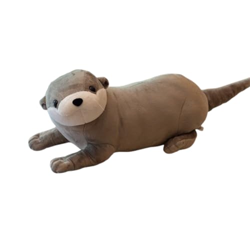 AQCQDQ Kuscheltier Otter Plüsch Spielzeug, Niedlichen Otter Plüschtier, Simulation Otter Plüschtier Otter Stofftier Spielzeug KissenPlüschpuppe Stofftier Umarmungskissen Weihnachten (40 cm,Grau) von AQCQDQ