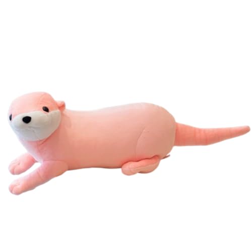 AQCQDQ Kuscheltier Otter Plüsch Spielzeug, Niedlichen Otter Plüschtier, Simulation Otter Plüschtier Otter Stofftier Spielzeug KissenPlüschpuppe Stofftier Umarmungskissen Weihnachten (40 cm,Rosa) von AQCQDQ