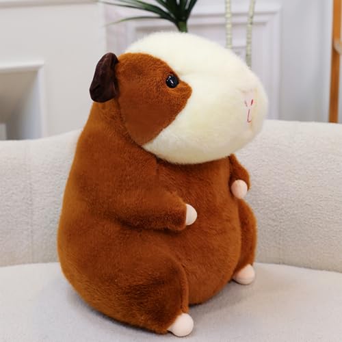 AQCQDQ Meerschweinchen Plüschtier, Meerschweinchen Kuscheltier, Süß Meerschweinchen Kuscheltier, Realistische Hamster Plüschtiere Spielzeug, Geschenk für Freunde und Kinder (25cm,Braun) von AQCQDQ