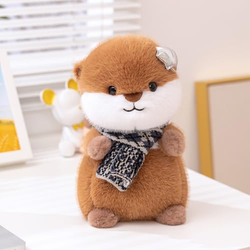 AQCQDQ Otter Plüschtier, Otter Kuscheltier, Otter Stofftier, Süßes Otter Spielzeug, Plüsch Otter Puppe, Simulation Otter Tierpuppe Kuscheltier, Geschenke für Jungen und Mädchen (Blau) von AQCQDQ