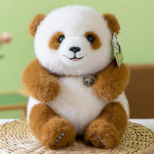 AQCQDQ Panda Kuscheltier Weich Panda Plüschtier Süßes Panda Stofftier Plüsch Spielzeug Zimmer Deko Geburtstagsgeschenk für Kinder (25cm,Braun) von AQCQDQ