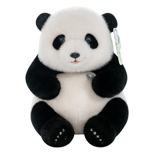 AQCQDQ Panda Kuscheltier Weich Panda Plüschtier Süßes Panda Stofftier Plüsch Spielzeug Zimmer Deko Geburtstagsgeschenk für Kinder (35cm,Schwarz) von AQCQDQ