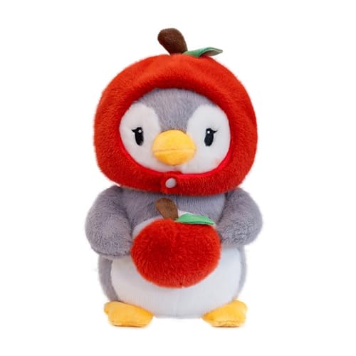 AQCQDQ Pinguin Kuscheltier Süße Pinguin Plüsch Spielzeug mit süßem Obsthut Pinguin Stofftier Geschenke für Jungen Mädchen Kinder (A) von AQCQDQ