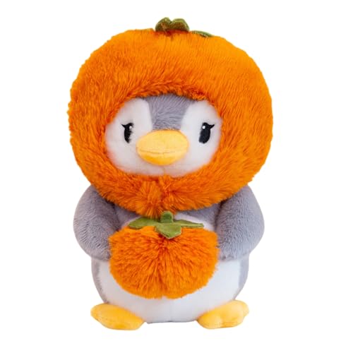 AQCQDQ Pinguin Kuscheltier Süße Pinguin Plüsch Spielzeug mit süßem Obsthut Pinguin Stofftier Geschenke für Jungen Mädchen Kinder (B) von AQCQDQ