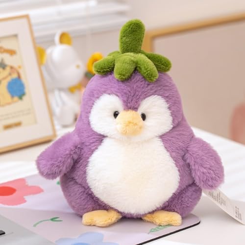 AQCQDQ Pinguin Puppe Kuscheltier Pinguin, Pinguin Stofftier, Niedlicher Auberginenpinguin Plüschtier, Plüschtier Pinguin Geschenk, Pudgy Penguins Plush für Mädchen (42cm) von AQCQDQ