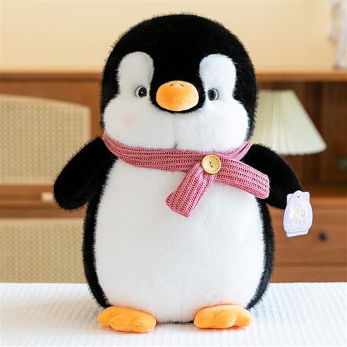 AQCQDQ Pinguin Puppe Kuscheltier Pinguin-PlüSchtier, Pinguin Stofftier Plüschtier Plüsch Spielzeug Plüschtier Kissen Spielzeug Geschenke für Mädchen und Jungen (25 cm,Rosa) von AQCQDQ