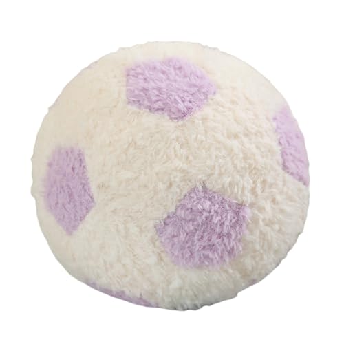 AQCQDQ Plüsch Football Fußball Plüschkissen Plüsch Fußball Spielzeug Cartoon Plush Doll Kinderzimmer Dekoration Geschenk für Kinder und Fußballliebhaber (20cm,Lila) von AQCQDQ