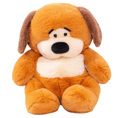 AQCQDQ Plüschtier Hund Kuscheltier Stofftier, Niedlichen Welpen Hund Spielzeug, zum Spielen und Kuscheln, Weiches Schmusetier für Mädchen, Jungen, Babys (35 cm,Gelb) von AQCQDQ