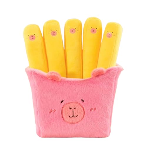 AQCQDQ Pommes-Frites-Plüsch, Capybara Fries Plüsch, Mit Lebensmitteln Gefüllter Plüsch, Lustige Lebensmittel Kissen Spielzeug Pommes Plüsch Gefülltes Kissen, Home Decor (60CM,Rosa) von AQCQDQ