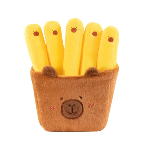 AQCQDQ Pommes-Frites-Plüsch, Capybara Fries Plüsch, Mit Lebensmitteln Gefüllter Plüsch, Lustige Lebensmittel Kissen Spielzeug Pommes Plüsch Gefülltes Kissen, Home Decor (60CM,braun) von AQCQDQ