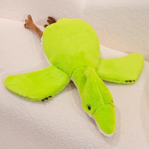 AQCQDQ Pterodactylus Stofftier Flugsaurier Kuscheltier, Flugsaurier Spielzeug Dinosaurier Plüschtier, Cartoon Weiches Pterodactyl Kissen Plüsch Puppe Dinosaurier Puppe (80X55cm,Grün) von AQCQDQ