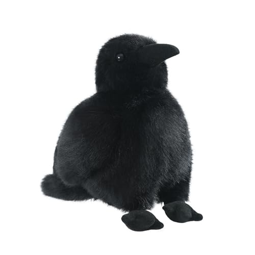 AQCQDQ Rabe Kuscheltier,Realistische Krähe Plüsch,Kawaii Realistische Spielzeug Wilde Vogel,Nette Schwarze Krähe, Plüsch Kissen Spielzeug,Geschenk für Jungen Mädchen Kinder Schwarz Ostern (15 cm) von AQCQDQ