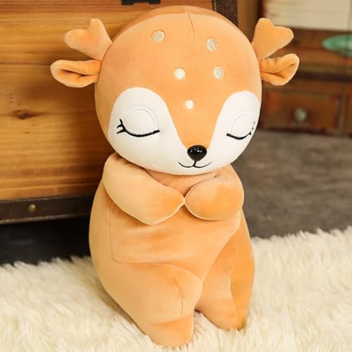 AQCQDQ Rehkitz Plüschtier, Giraffe Kuscheltier, Hirsch Stofftier, Stofftier Plüschtie Niedliche Giraffe Plüschpuppe Hirsch für Kinder Mädchen Jungen (Sitzend) von AQCQDQ