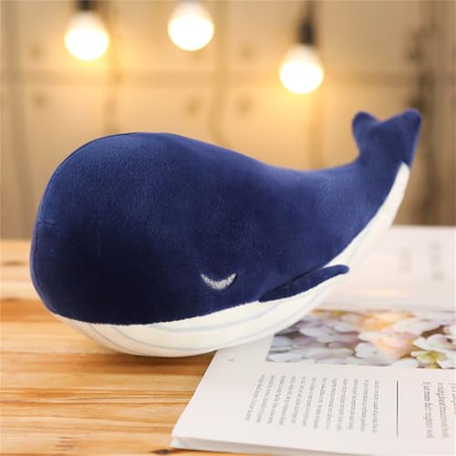 AQCQDQ Riesiges Blauwal-Plüschkissen, Plüschtier Delphin Puppe Stofftier Kissen Kuscheltier Delphin, Niedlicher Wal Plüsch Puppe Spielzeug Kinder Geburtstag Geschenk (85 cm) von AQCQDQ