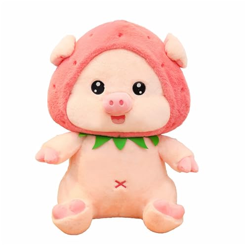 AQCQDQ Schwein Kuscheltier Plüschtiere Rosa, Süßes Rosa Erdbeere Schwein Puppe Spielzeug, Schwein Stofftier Plüsch Kissen Kawaii Geschenk Für Mädchen (35 cm) von AQCQDQ