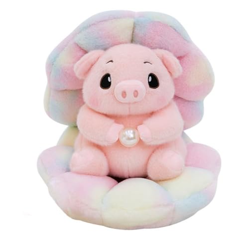 AQCQDQ Schwein Kuscheltier Schönes Muscheln Schwein Spielzeug Schwein Plüsch Plüschtier Simulation Schweinche Stofftier Geschenk für Kinder (32cm) von AQCQDQ