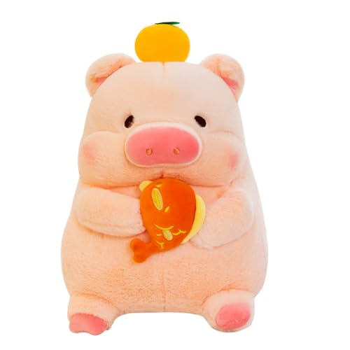 AQCQDQ Schwein Plüschtier Kuscheltier, Koi Schweinchen Plüsch Spielzeug, Bequemes Cartoon Umarmungsspielzeug Super Weiche Puppen Schwein Spielzeug Kissen Geschenke Für Kinder (35 cm) von AQCQDQ